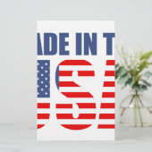 gemaakt in de vs briefpapier (Staand voorkant)