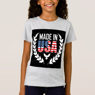 Gemaakt in de VS meisjes T-shirt