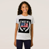 Gemaakt in de VS meisjes T-shirt (Voorkant volledig)