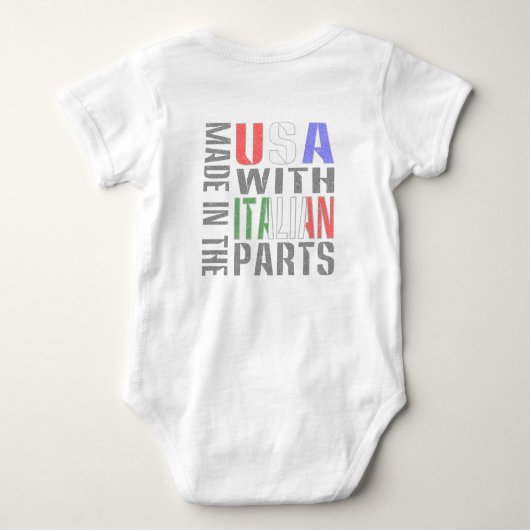 Gemaakt in de VS met behulp van Italiaanse onderde Romper (Achterkant)