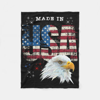 Gemaakt in de VS Patriottische Amerikaanse vlag St Fleece Deken
