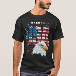 Gemaakt in de VS Patriottische Amerikaanse Vlag St T-shirt
