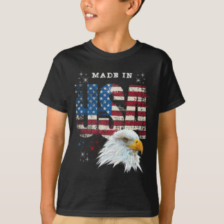 Gemaakt in de VS Patriottische Amerikaanse Vlag St T-shirt