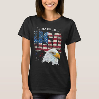 Gemaakt in de VS Patriottische Amerikaanse Vlag St T-shirt