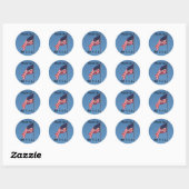 Gemaakt in de VS Ronde Sticker (Vel)