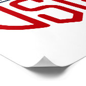 Gemaakt in de VS Rood, Blauw en Wit poster (Hoek)