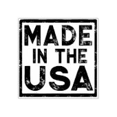 Gemaakt in de VS Rubber stempel (Afrduk)
