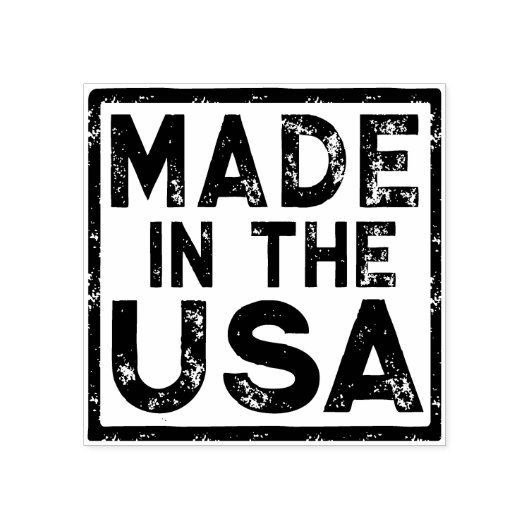 Gemaakt in de VS Rubber stempel (Afrduk)