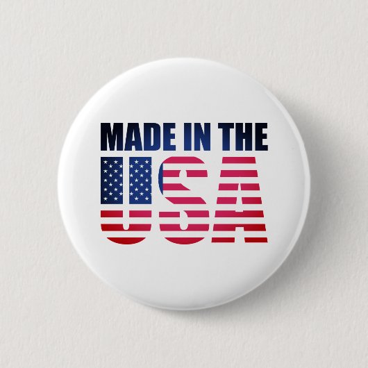 Gemaakt in de VS Vlag Ronde Button 5,7 Cm (Voorkant)
