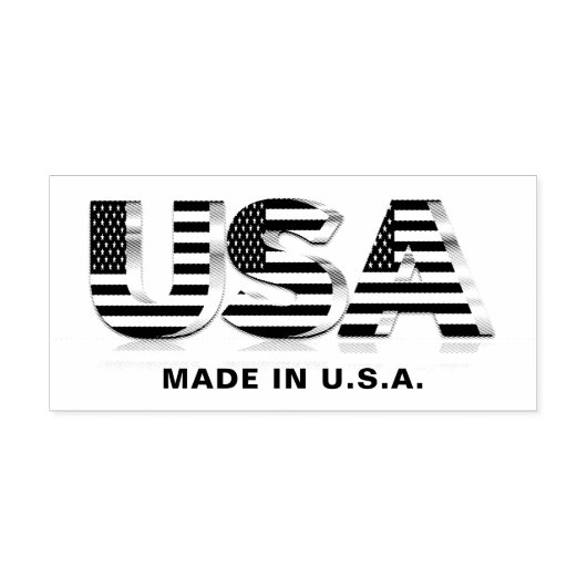 Gemaakt in de VS vlag rubberen stempel (Afrduk)
