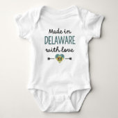 Gemaakt in Delaware met Liefde Romper (Voorkant)