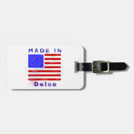 Gemaakt in Delco  Bagagelabel