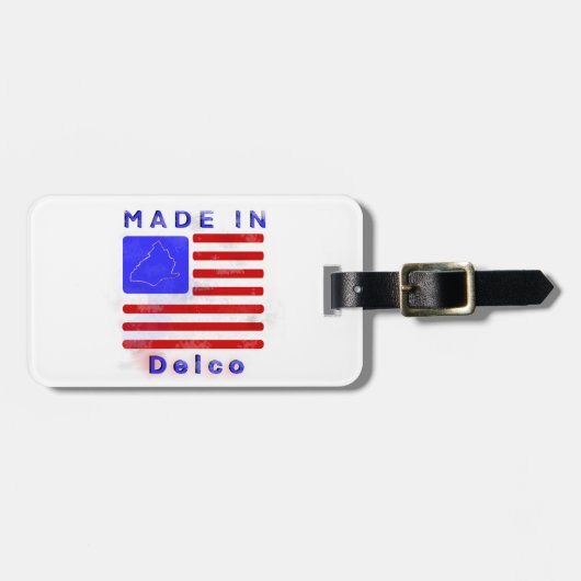 Gemaakt in Delco  Bagagelabel (Voorkant horizontaal)