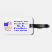 Gemaakt in Delco  Bagagelabel (Achterkant horizontaal)