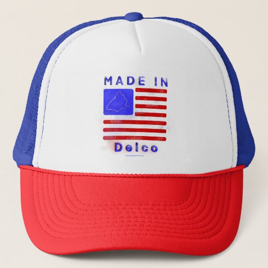 Gemaakt in Delco Trucker Pet (Voorkant)