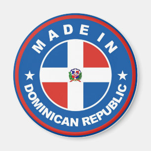 gemaakt in dominicaanse republiek - label ronde st magneet
