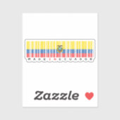 Gemaakt in Ecuador Streepjescode Vlag Sticker (Vel)