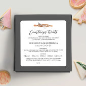 Gemaakt in een eigen keuken Ingrediënten Waterverf Vierkante Sticker