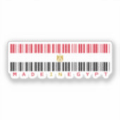 Gemaakt in Egypte Barcode Vlag Sticker (Voorkant)