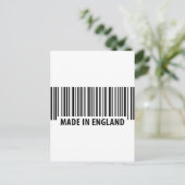 gemaakt in engeland streepjescode briefkaart (Staand voorkant)