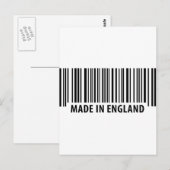 gemaakt in engeland streepjescode briefkaart (Voorkant / Achterkant)