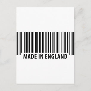 gemaakt in engeland streepjescode briefkaart