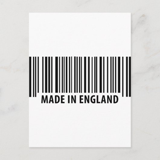 gemaakt in engeland streepjescode briefkaart (Voorkant)