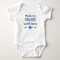 Gemaakt in Finland met Liefde Baby Bodysuit Schatt