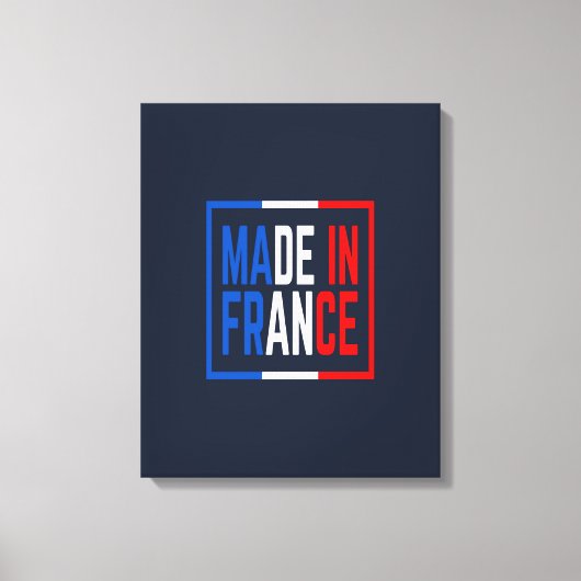 Gemaakt in Frankrijk Wijnkunst Canvas Afdruk (Voorkant)