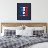 Gemaakt in Frankrijk Wijnkunst Canvas Afdruk (Insitu (Slaapkamer))