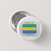 Gemaakt in Gabon Ronde Button 3,2 Cm (Voorkant /achterkant)