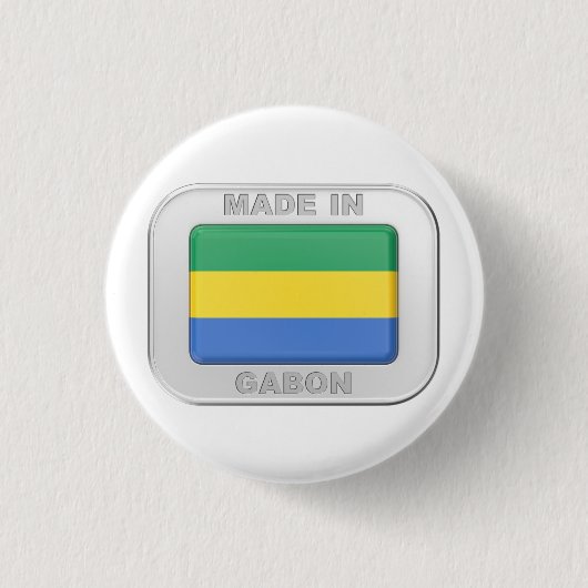 Gemaakt in Gabon Ronde Button 3,2 Cm (Voorkant)