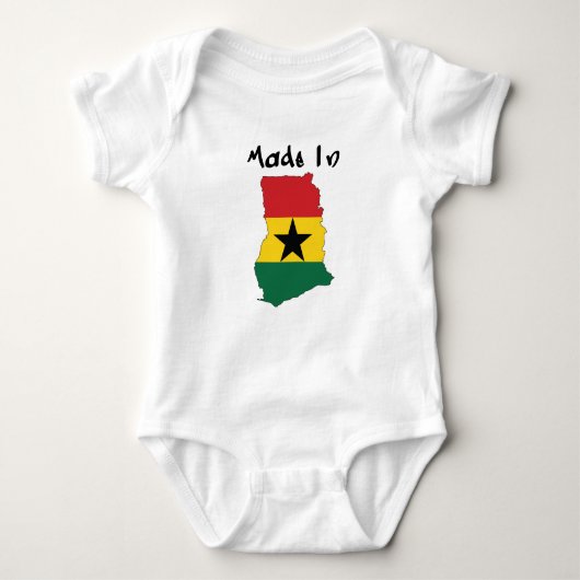 Gemaakt in Ghana-baby-bodysuit Romper (Voorkant)