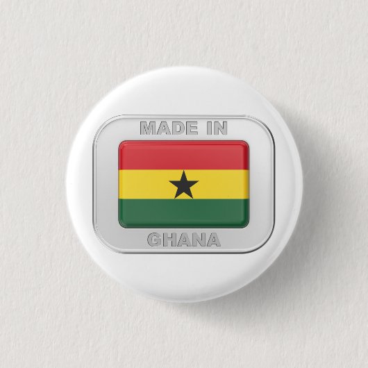 Gemaakt in Ghana Ronde Button 3,2 Cm (Voorkant)