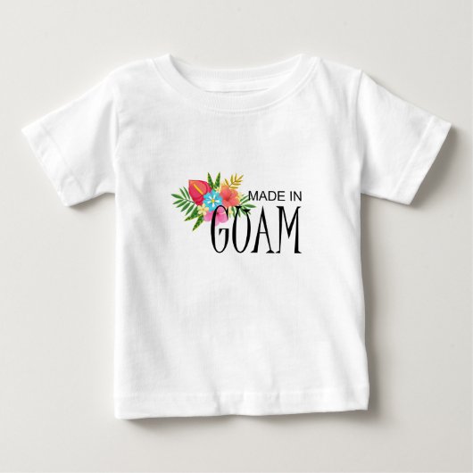 Gemaakt in Guam met bloemen (Voorkant)