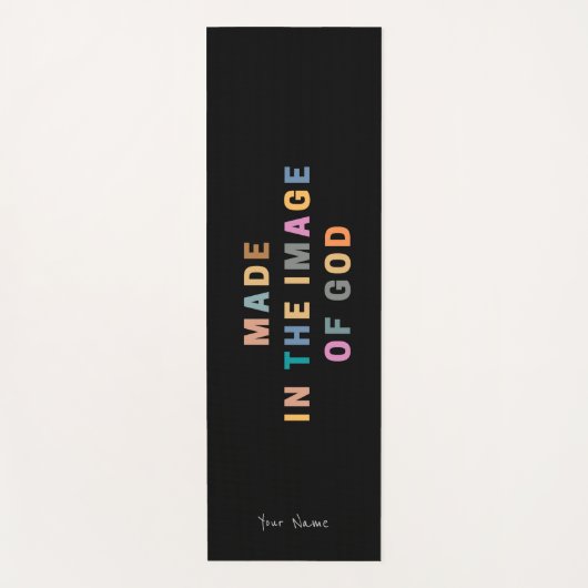 Gemaakt in het afbeelding van God Bijbelse Douane Yogamat (Voorkant)