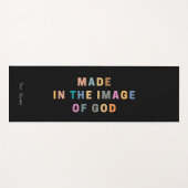 Gemaakt in het afbeelding van God Bijbelse Douane Yogamat (Voorkant (horizontaal))