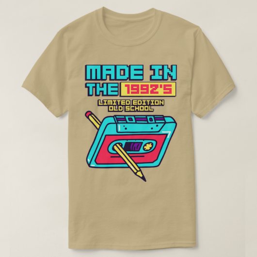 Gemaakt in het Cassettebandje van de Retro van 199 T-shirt (Design voorkant)