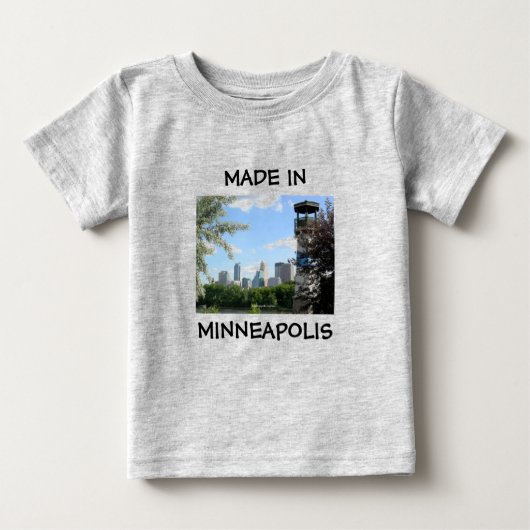 Gemaakt in het Minneapolis baby shirt (Voorkant)