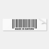 gemaakt in het streepjescode-pictogram van Bayern Bumpersticker (Voorkant)