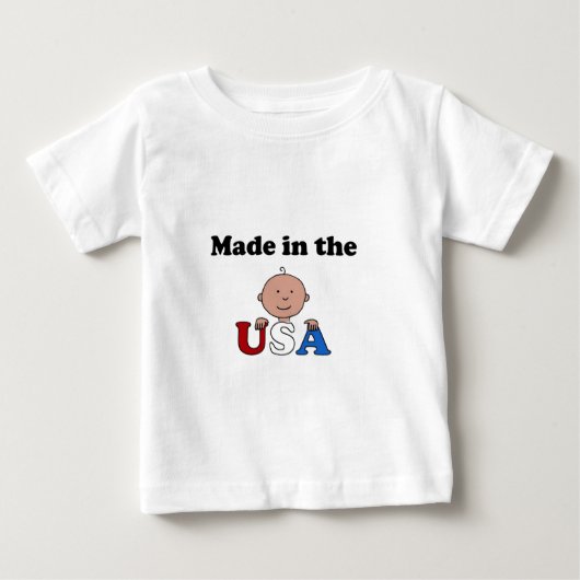 gemaakt in het T-shirt van Amerikaanse kinderen (Voorkant)