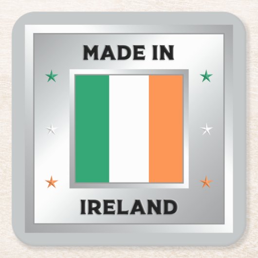 Gemaakt in Ierland Kartonnen Onderzetters (Voorkant)