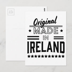 gemaakt in Ierland mooi retro logo. Briefkaart