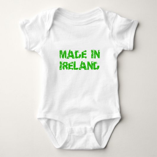 Gemaakt in Ierland St. Patrick dag Romper (Voorkant)