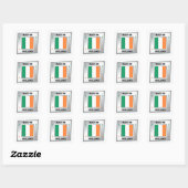Gemaakt in Ierland Vierkante Sticker (Vel)