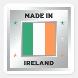 Gemaakt in Ierland Vierkante Sticker
