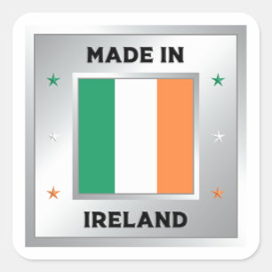 Gemaakt in Ierland Vierkante Sticker