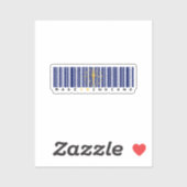 Gemaakt in Indiana Barcode Flag Sticker - State Pr (Vel)