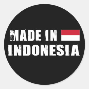Gemaakt in Indonesië Ronde Sticker
