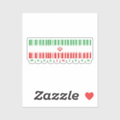 Gemaakt in Iran Barcode Vlag Sticker (Vel)